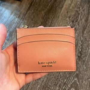Kate Spade Dusty Rose and Gold Wallet with Key Ring
